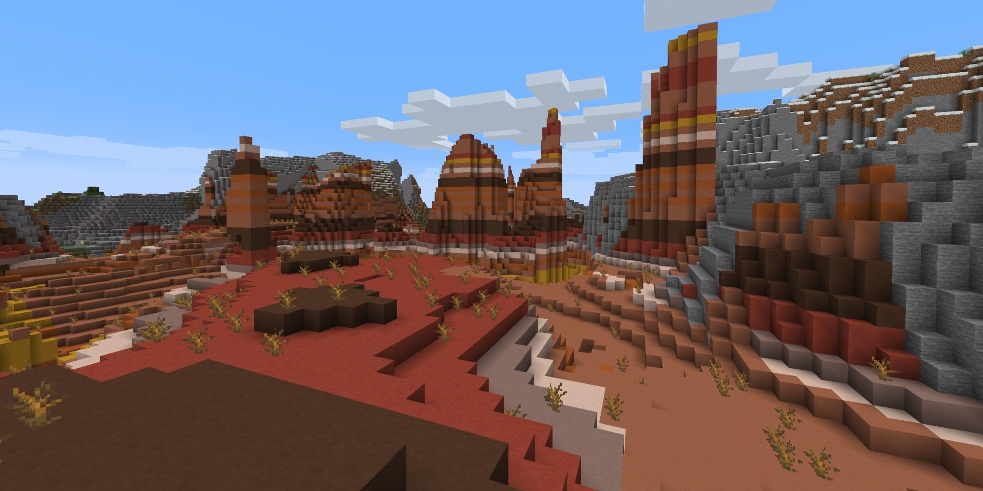 Minecraft Eroded Badlands Biome