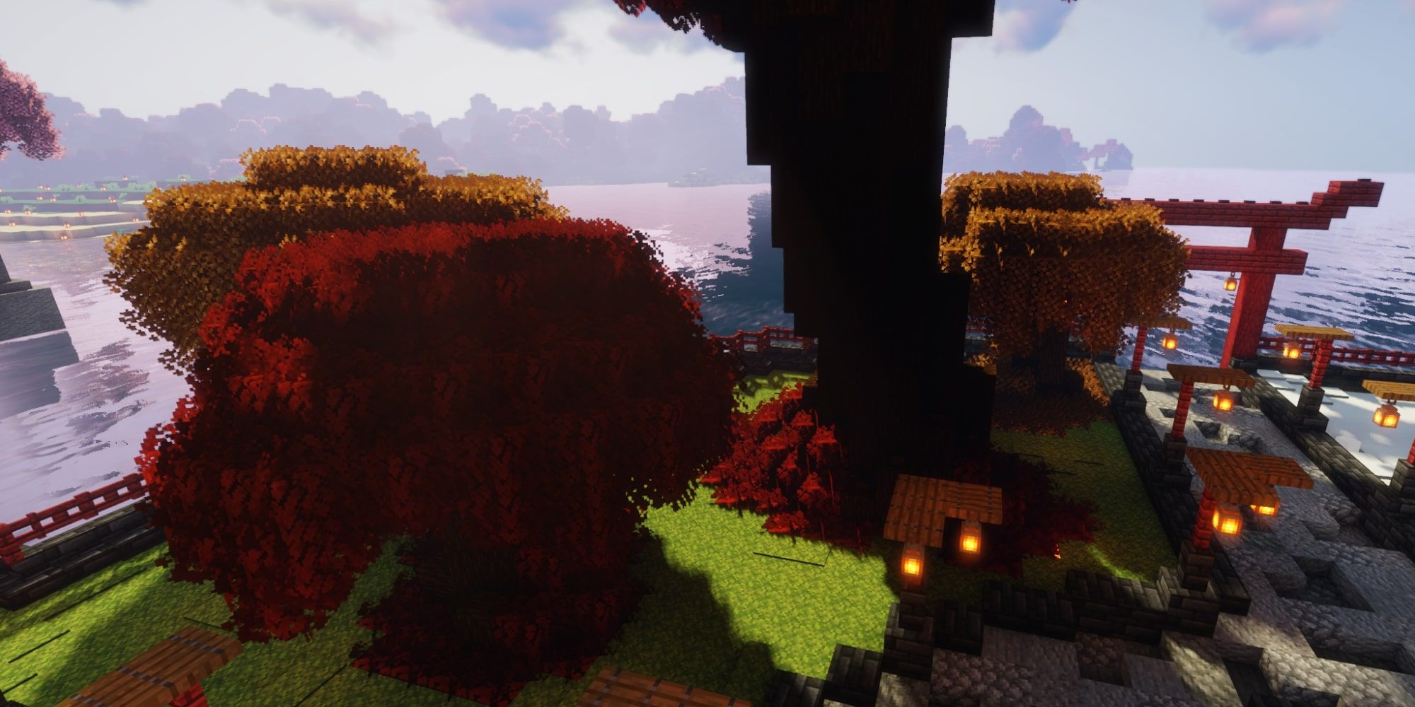 Minecraft Building Tips Custom Trees Fall Autumn Resource Texture Pack Shaders