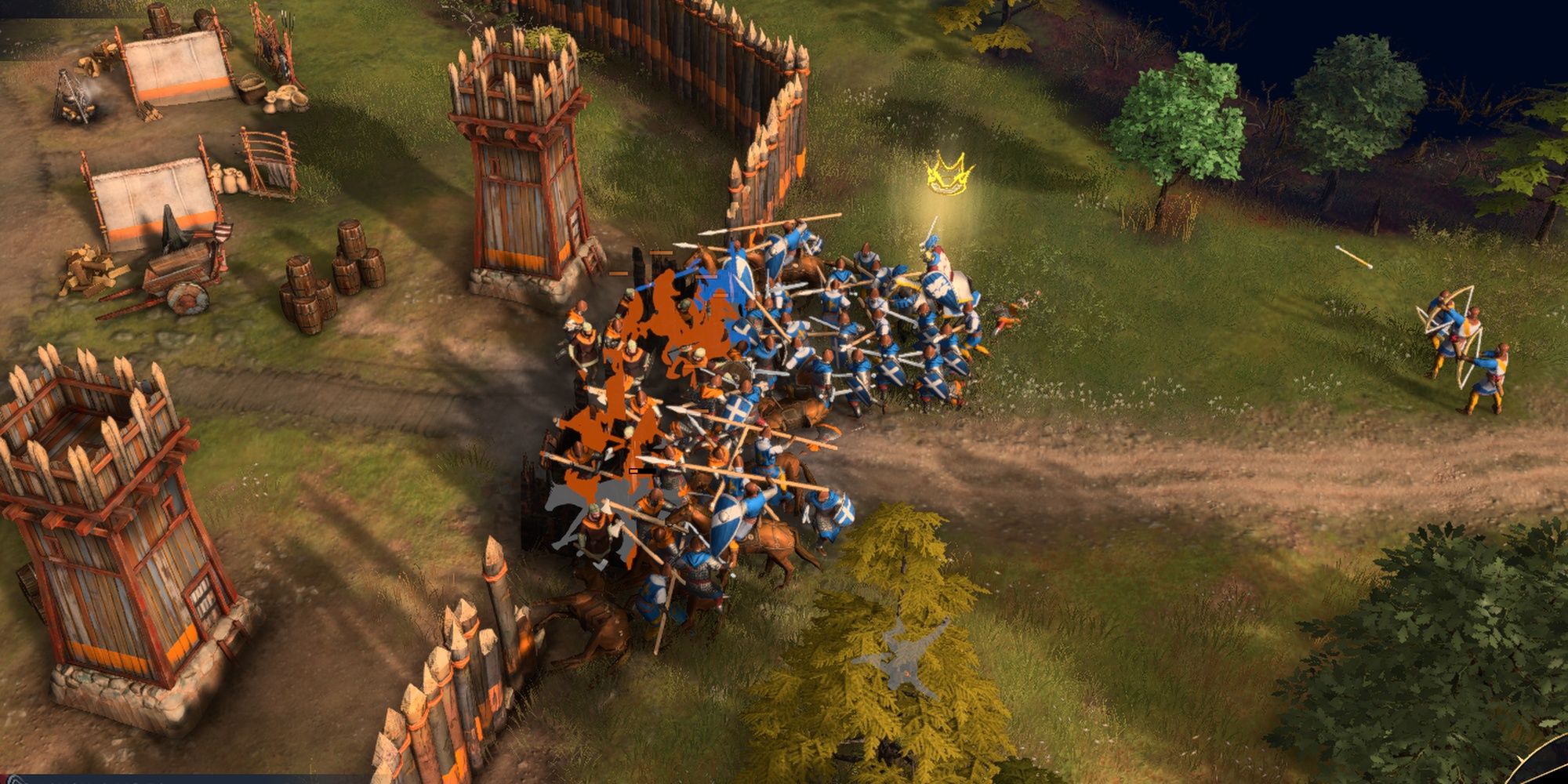 Age Of Empires IV: Battle Between Units Descending Into Anarchy