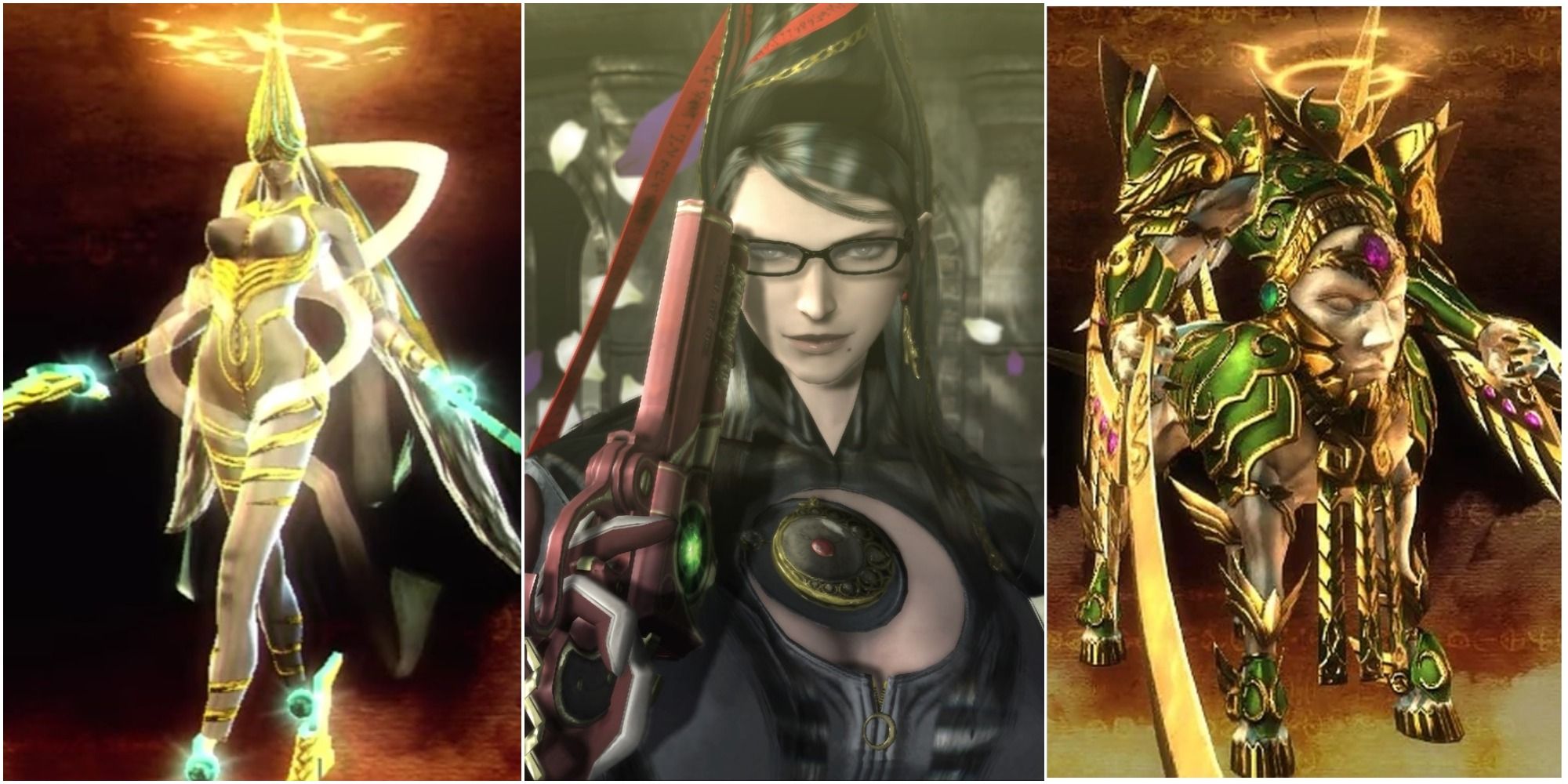 Joy (left) Bayonetta (middle) from Bayonetta and Accolade B angel (right) Bayonetta 2
