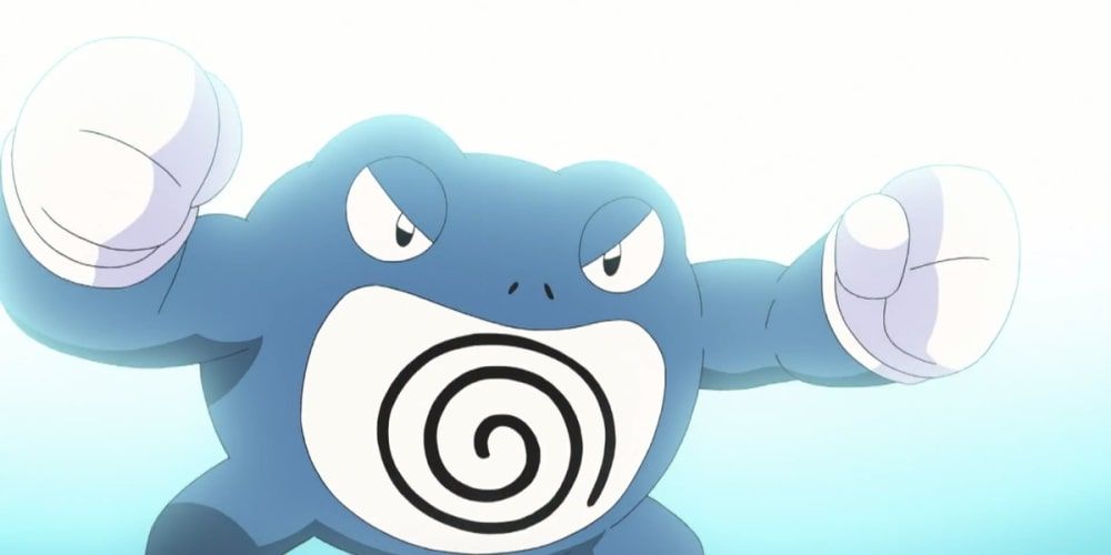Poliwrath with both its fists clenched