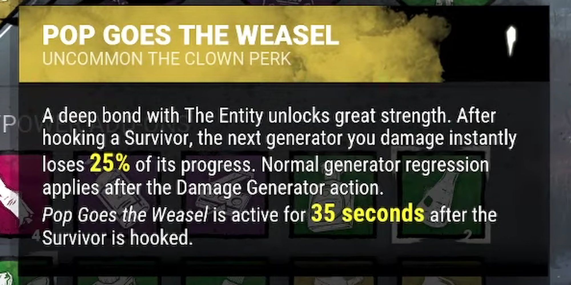 Dead By Daylight: Pop Goes The Weasel Perk Description