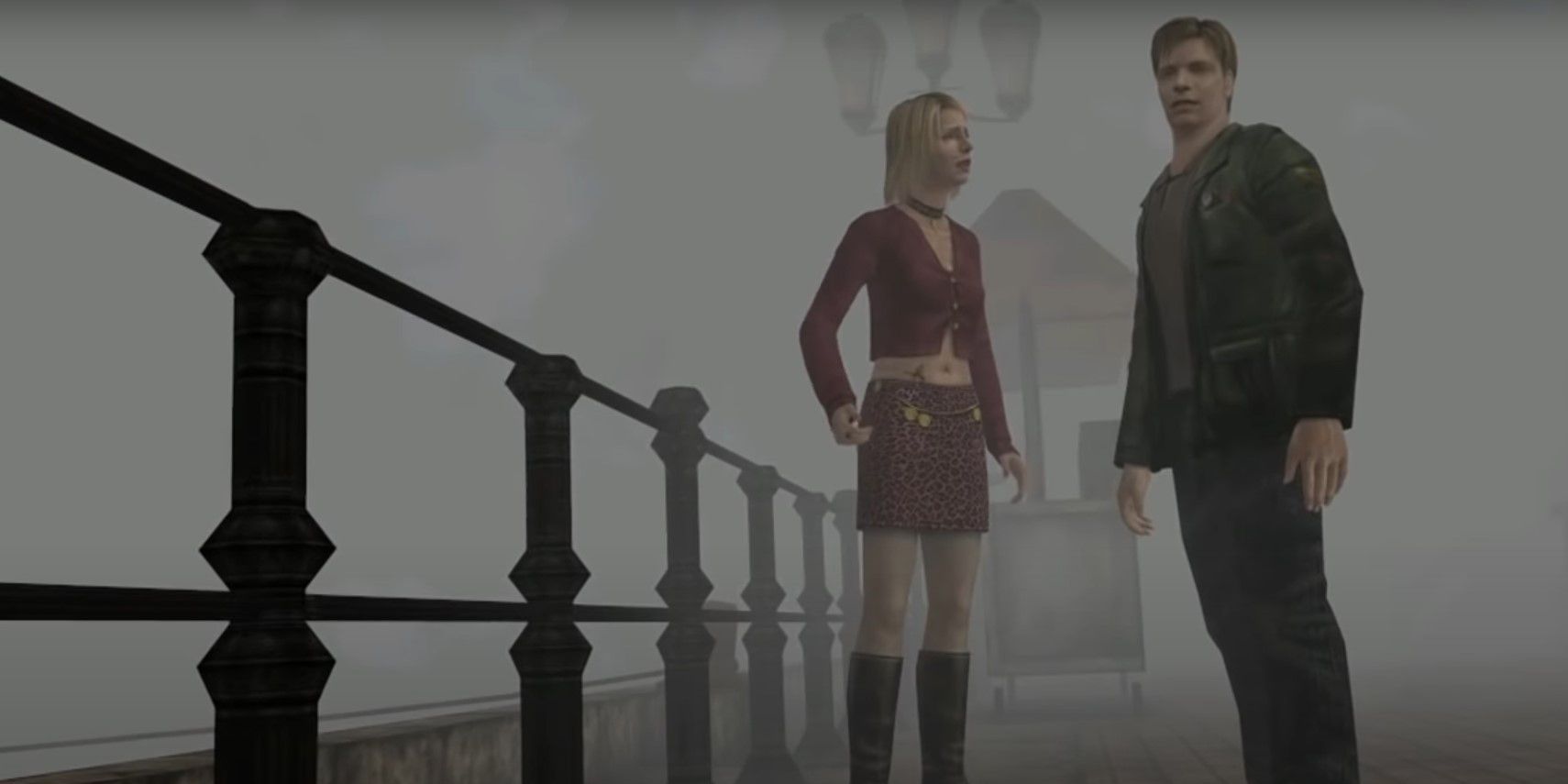 A screenshot showing gameplay in Silent Hill 2