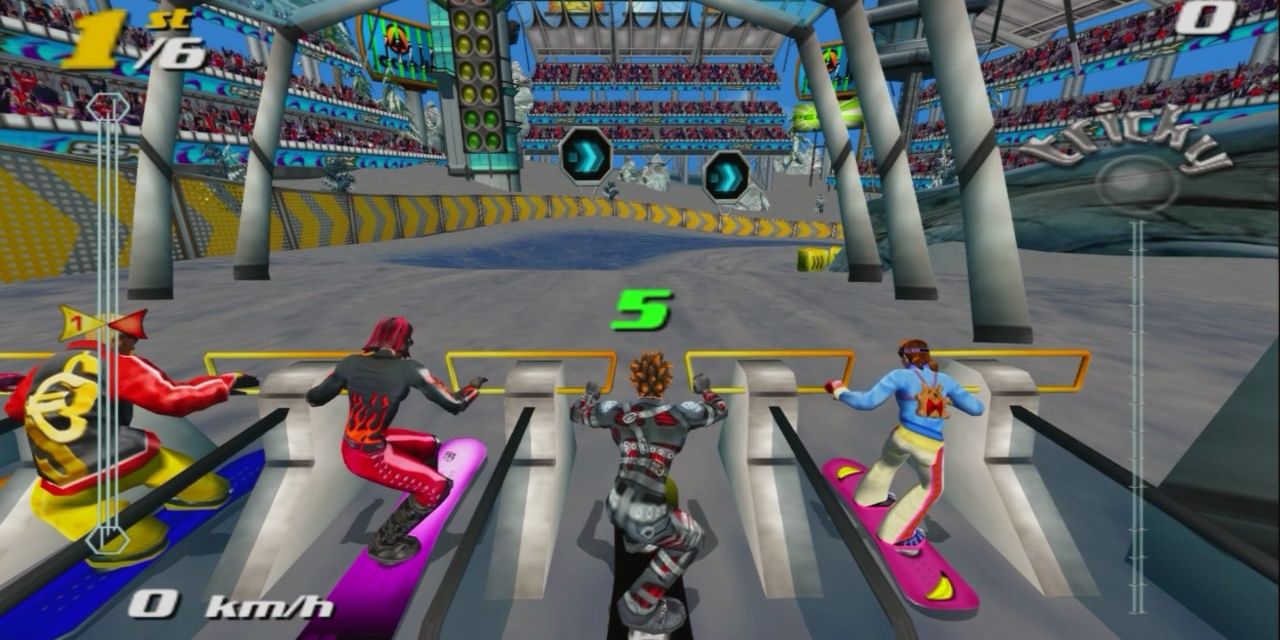 A screenshot showing gameplay from SSX Tricky