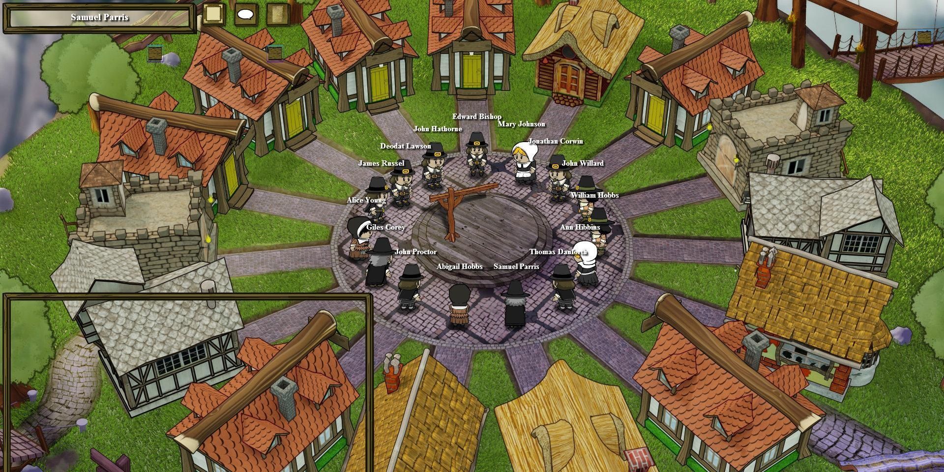 A screenshot showing gameplay in Town of Salem