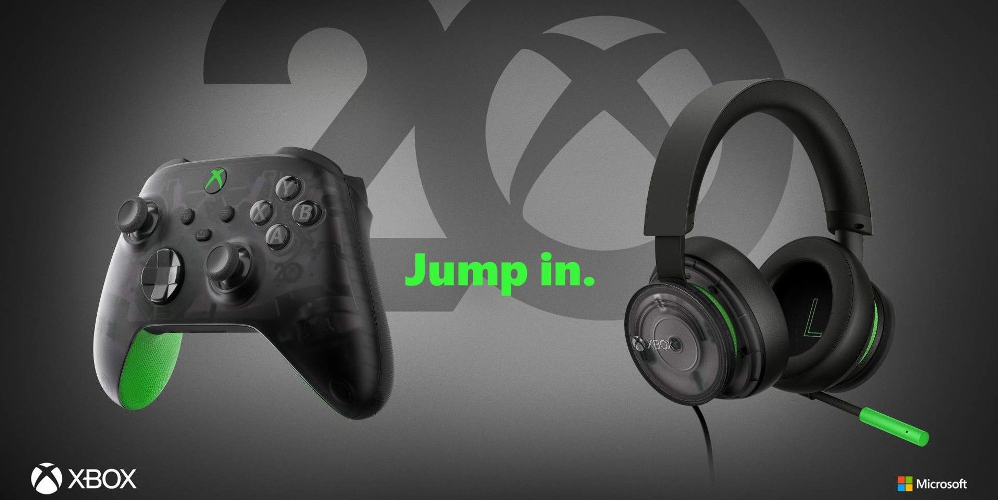 xbox controller and  headset