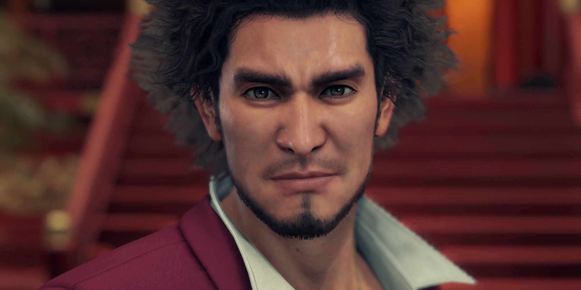 Close up of Ichiban Kasuga in Yakuza: Like a Dragon.