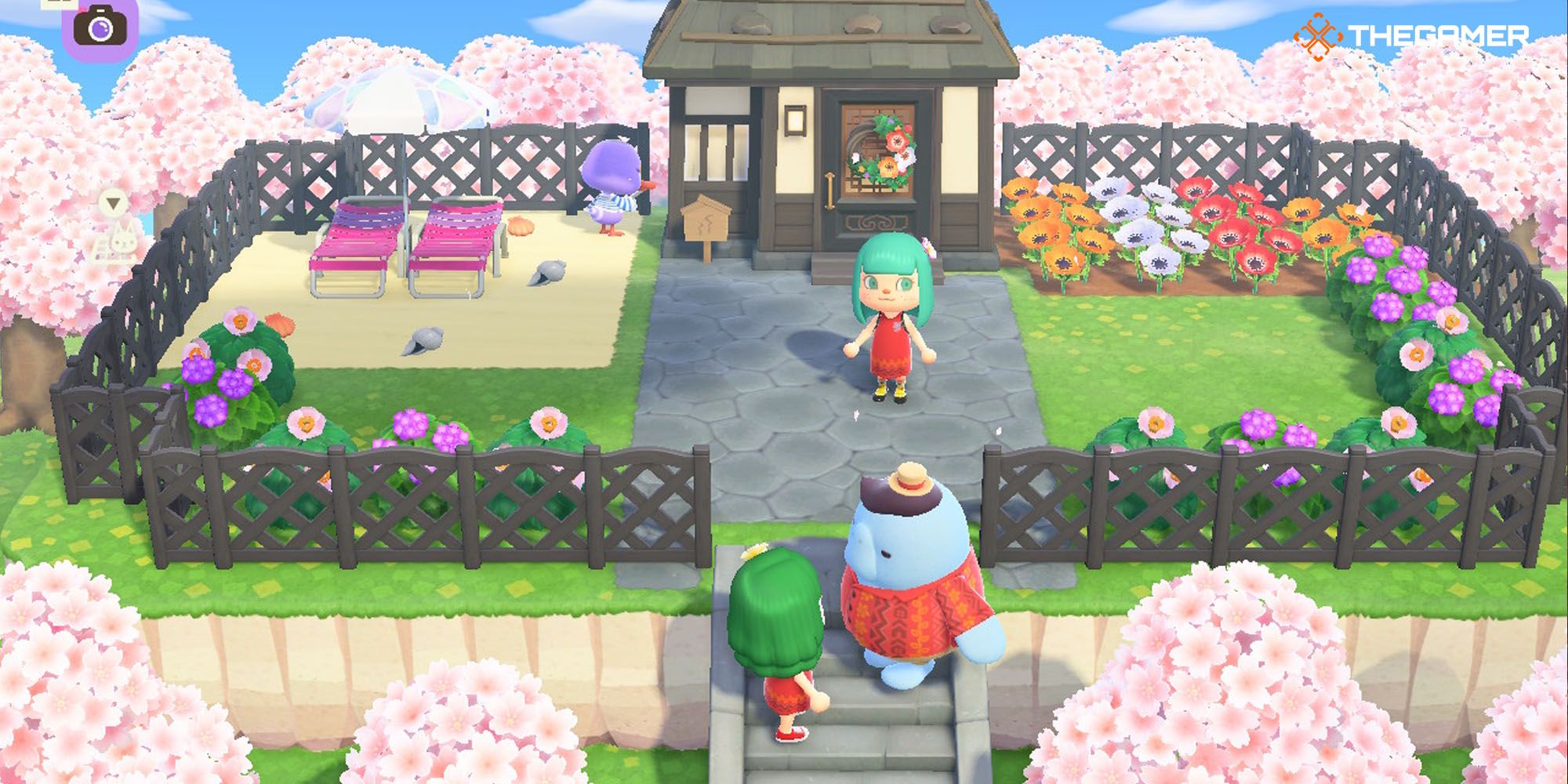 Animal Crossing Happy Home Paradise visiting another player's vacation home