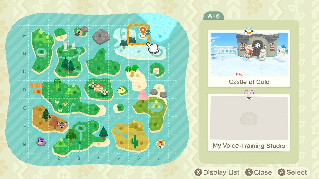 Animal Crossing New Horizons Happy Home Paradise map