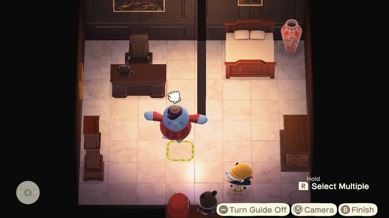 Animal Crossing New Horizons Happy Home Paradise placing amiibo characters
