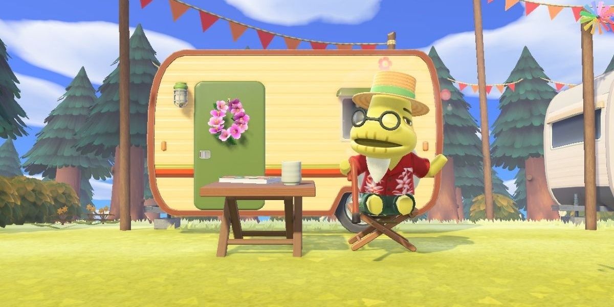 Animal Crossing New Horizons Tortimer Harv's Island Near Trailer 