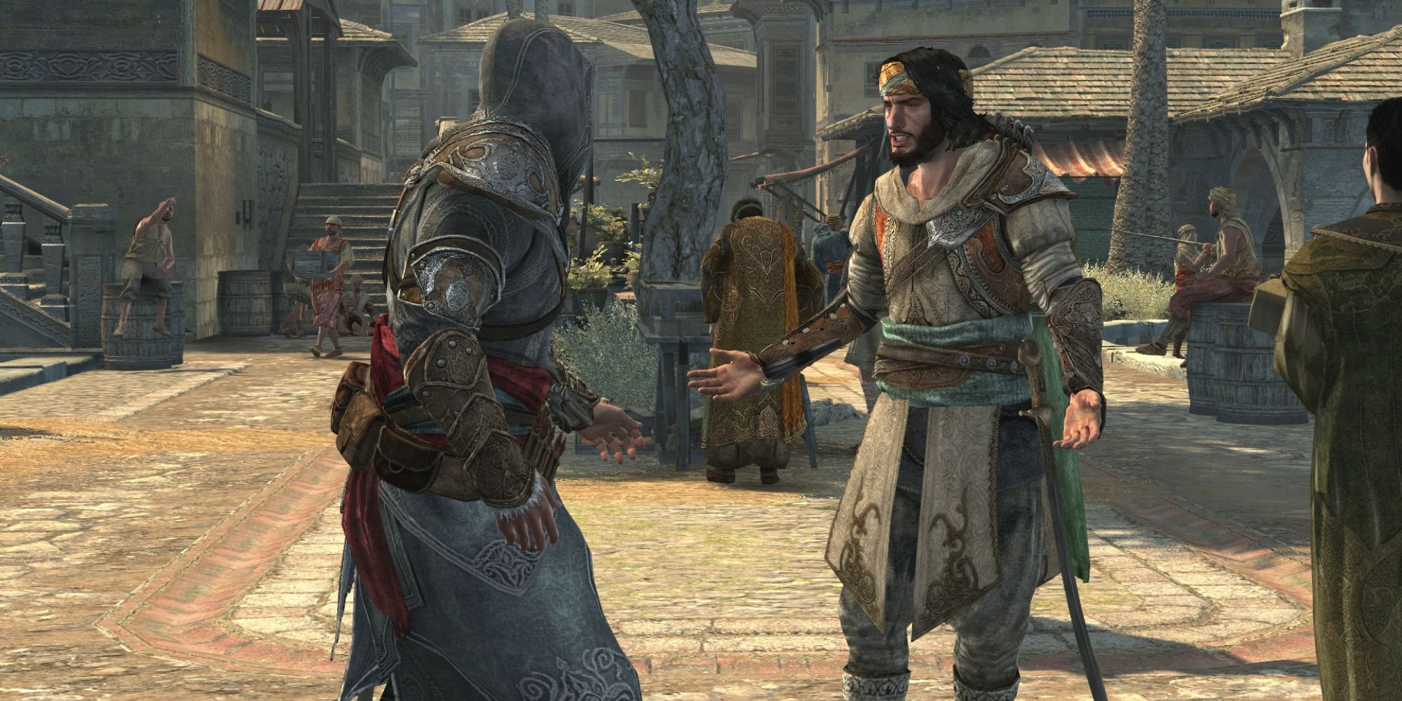 Assassins Creed Revelations Screenshot Of Ezio and Yusuf Talking