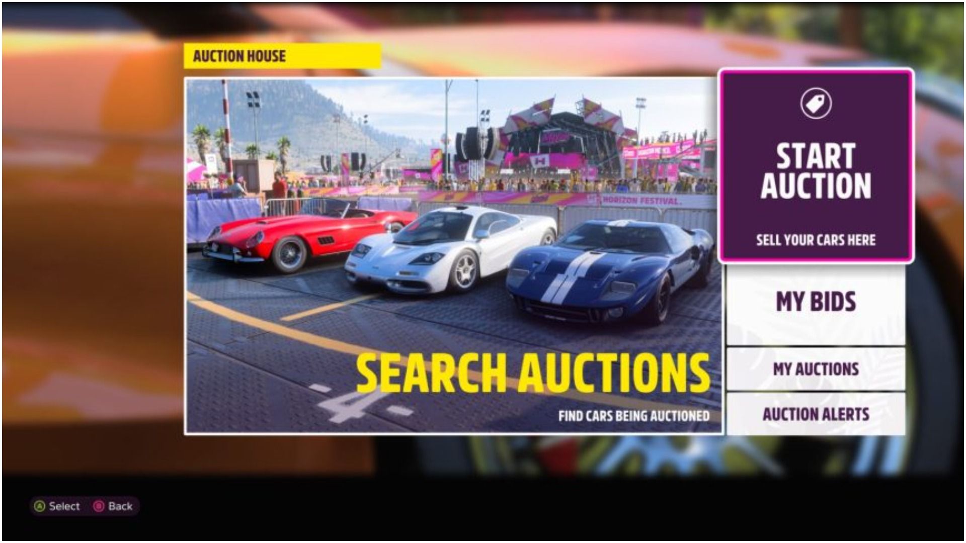 Forza Horizon 5 Auction Your Cars earn credits