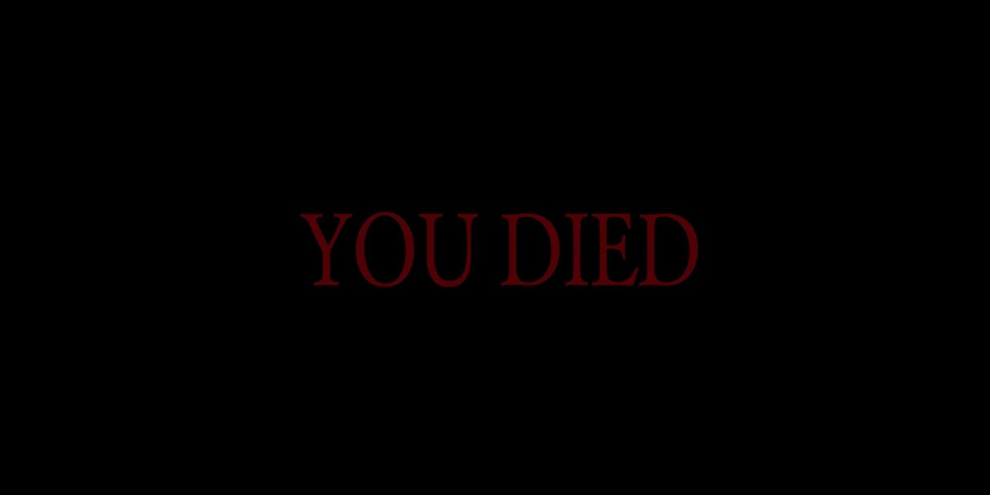Bloodborne you Died screen upon game over
