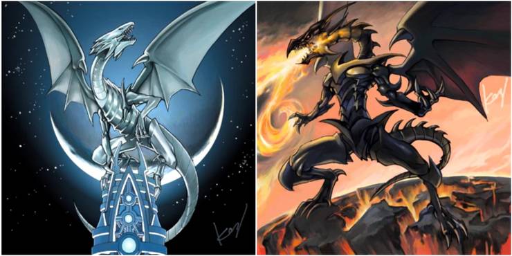 Yugioh Blue-Eyes White Dragon & Red-Eyes Black Dragon