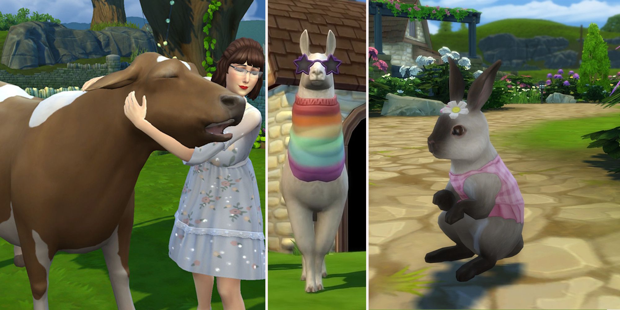 Breeding cows llamas rabbits The Sims 4 cats and dogs Cottage Living steam simscommunity xboxplayGame