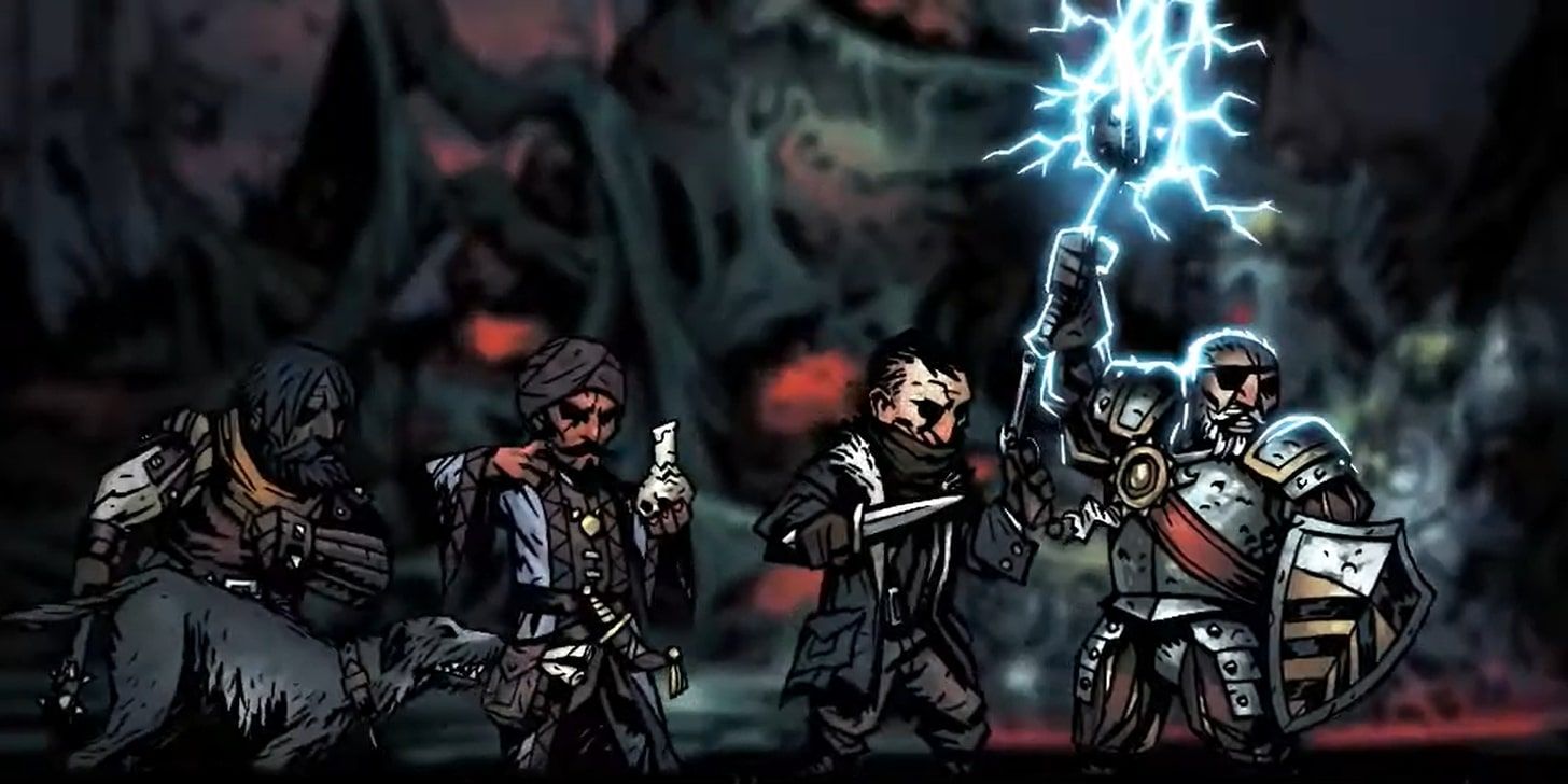 Darkest Dungeon Man-at-arms budding party