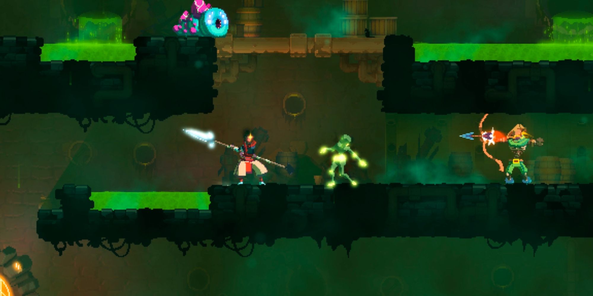 Dead Cells Screenshot Of Toxic Waste Area