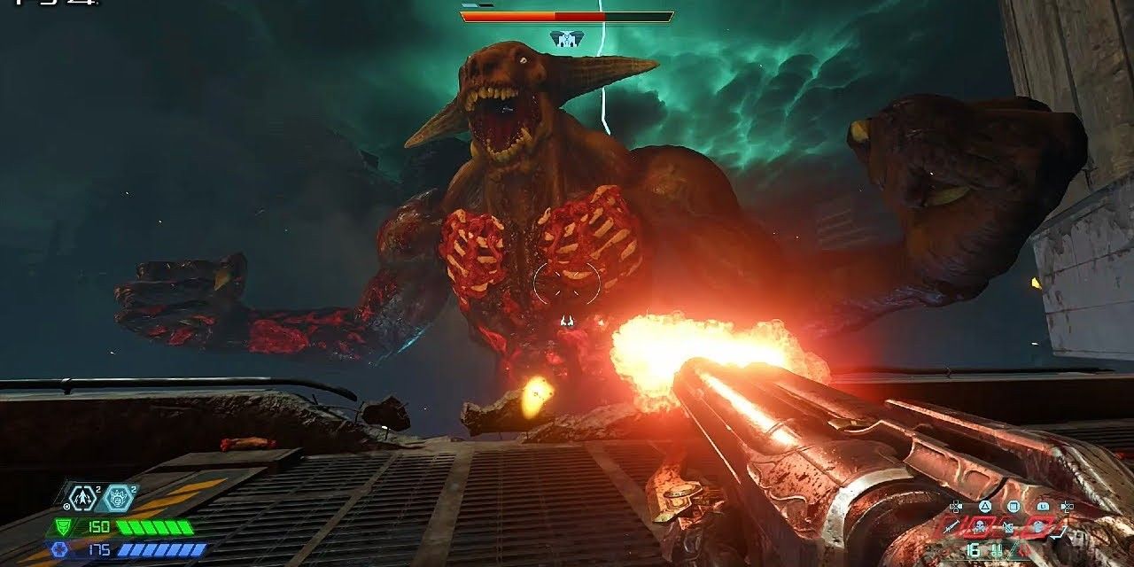 Doom Eternal final boss battle against Icon of Sin