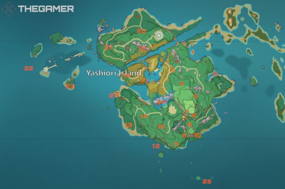 Electroculus locations Yashiori Island