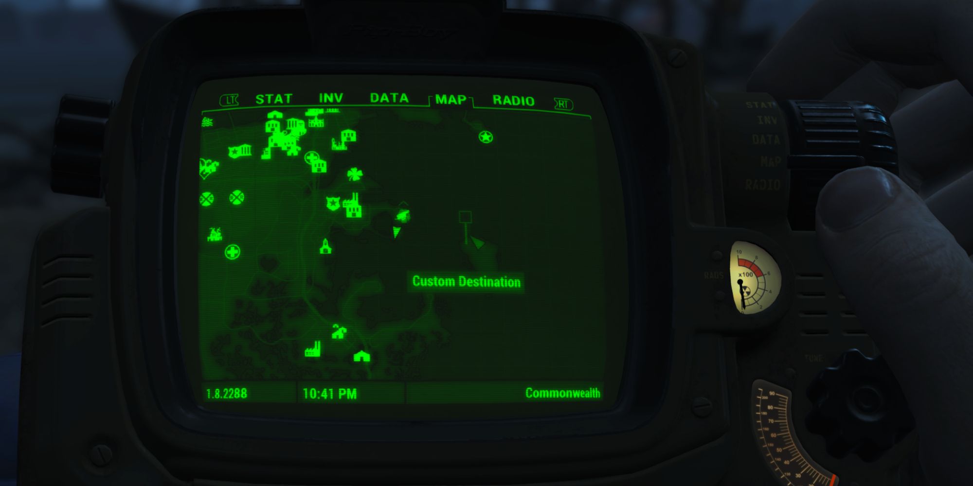 Fallout 4 Screenshot Showing Spectacle Island Map Location