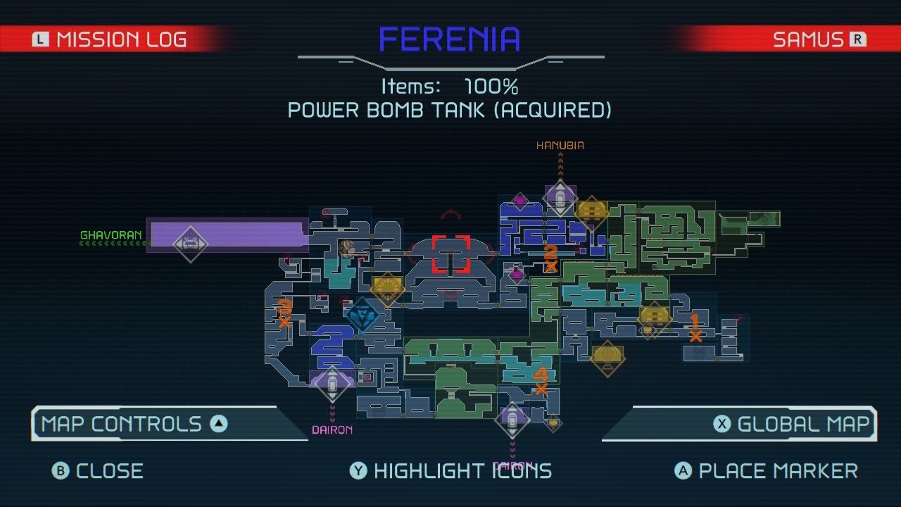 Ferenia Energy Tank Map