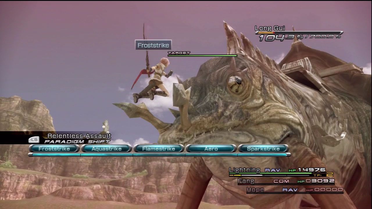 Final Fantasy 13 Long Gui Battle with Lightning