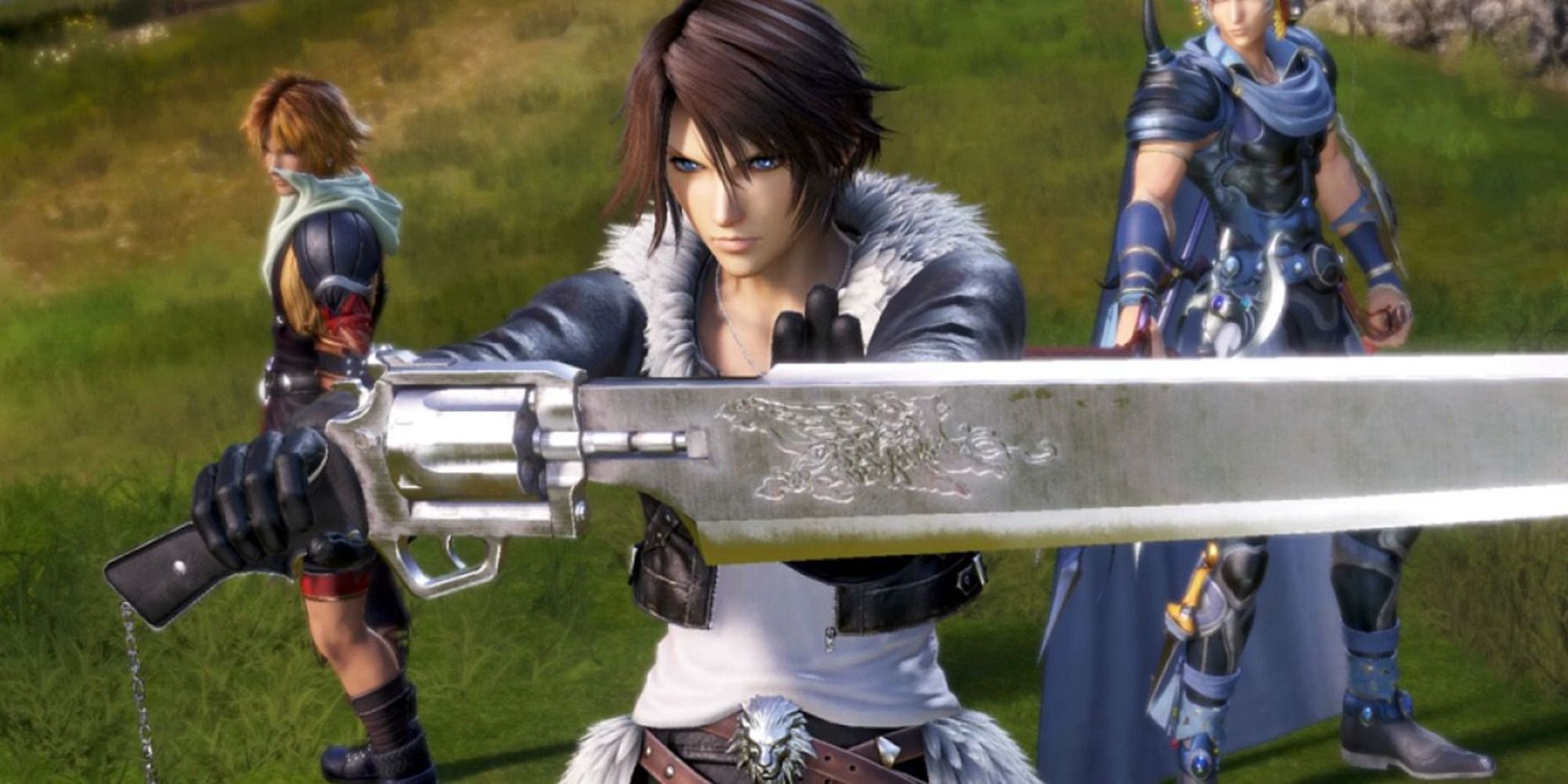 Squall wielding his Gunblade in Final Fantasy 8