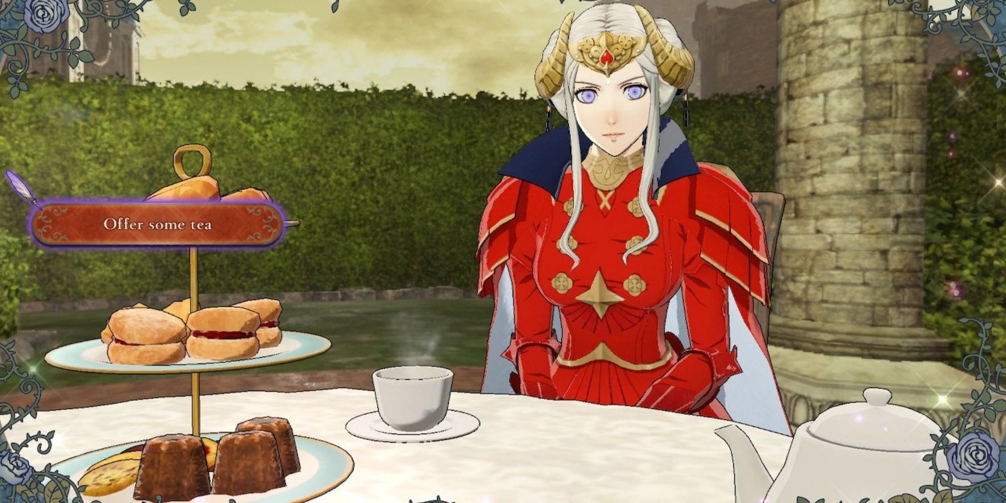 Fire Emblem Three Houses Edelgard von Fresberg afternoon tea