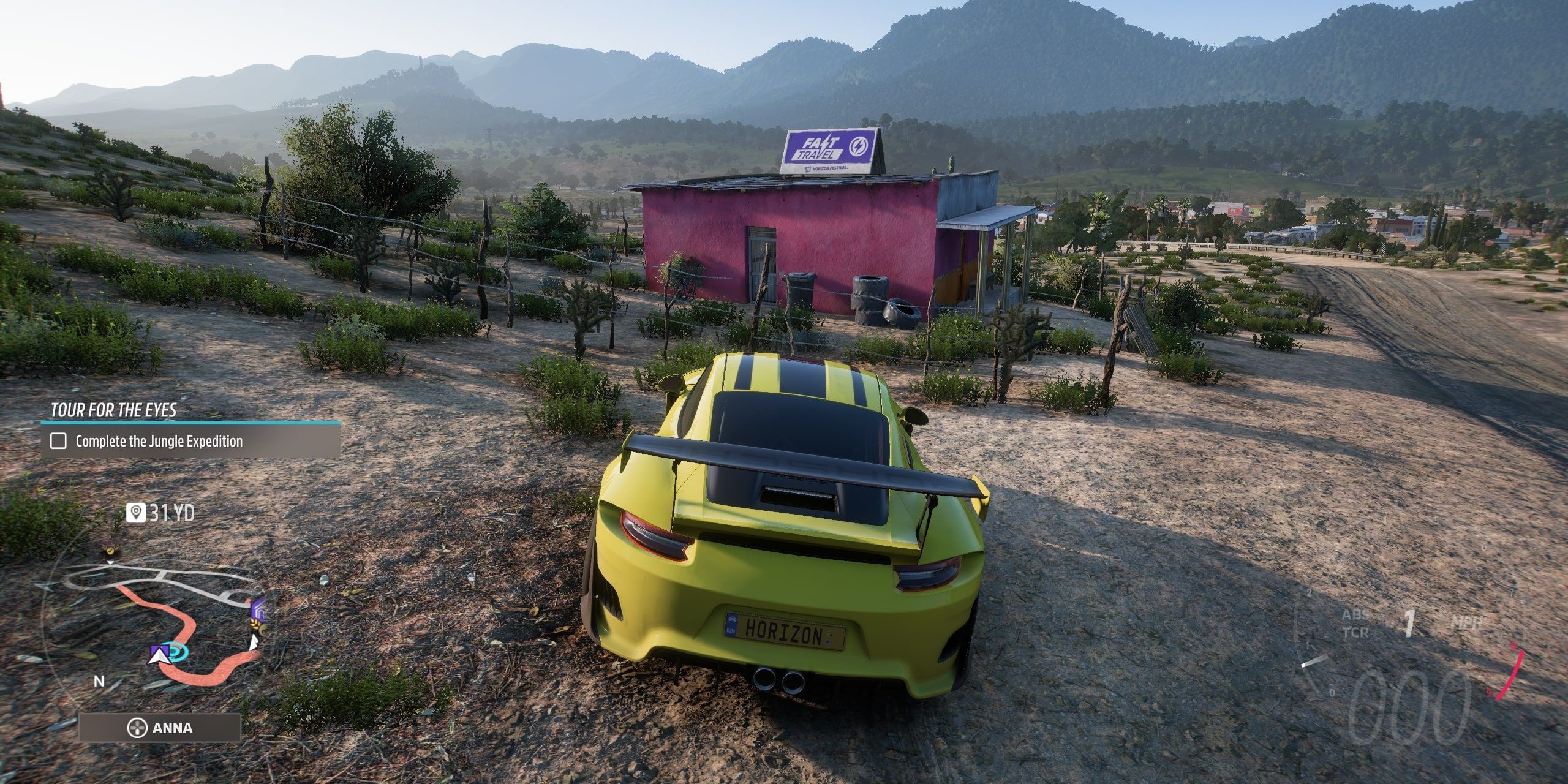 Fast Travel sign in Forza Horizon 5