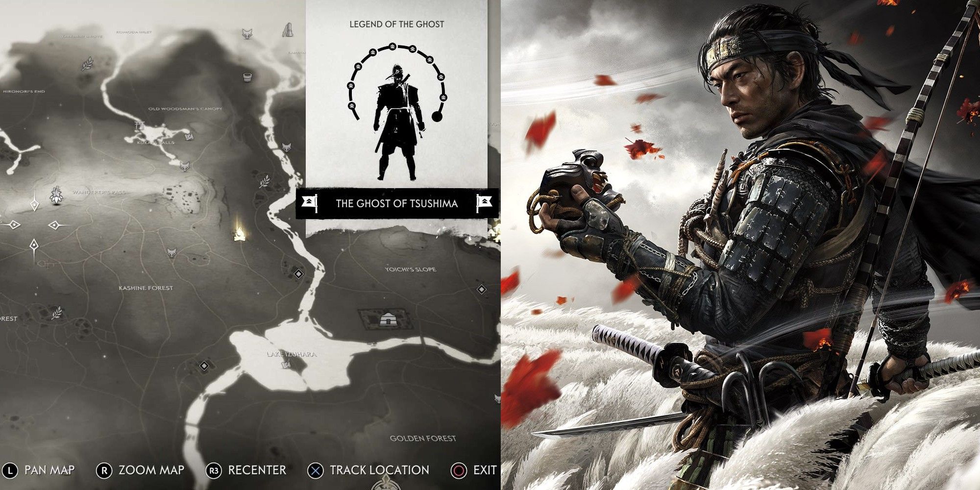 ghost of tsushima map comparison