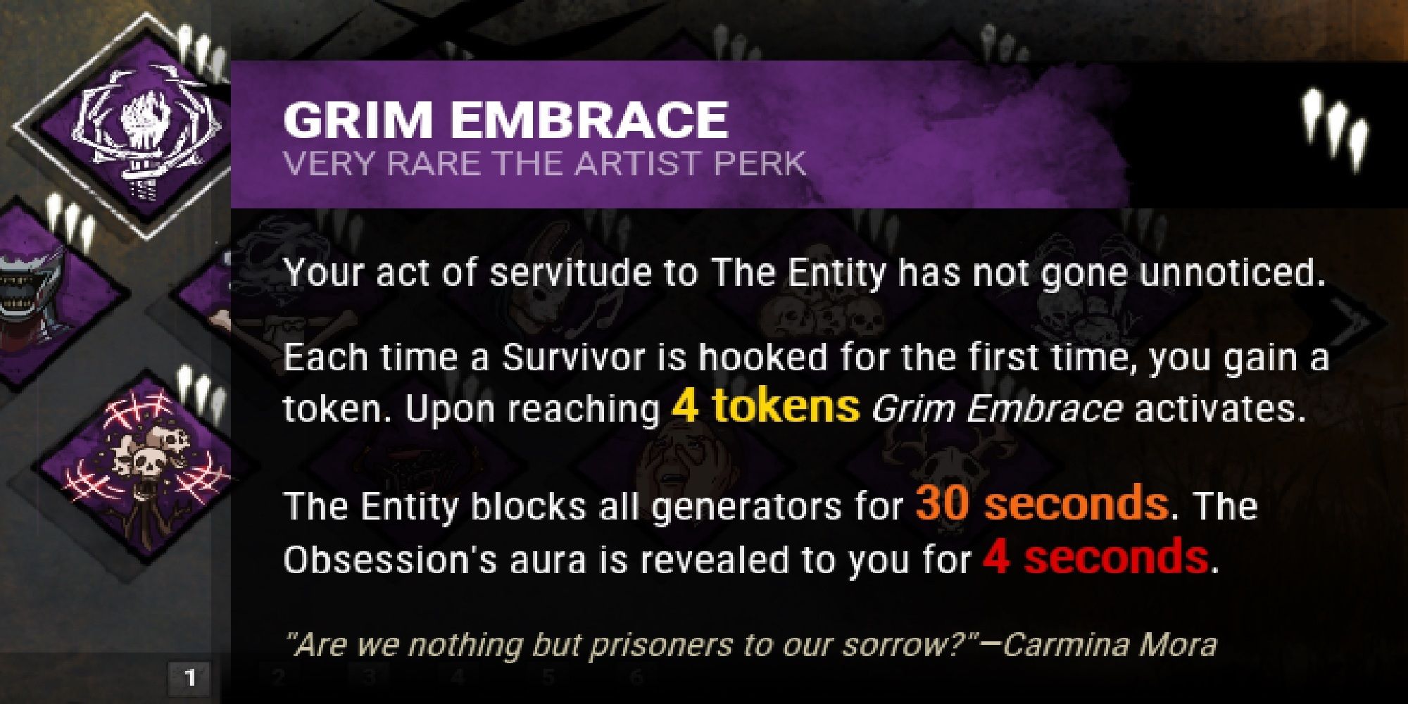 Grim Embrace DBD Perk