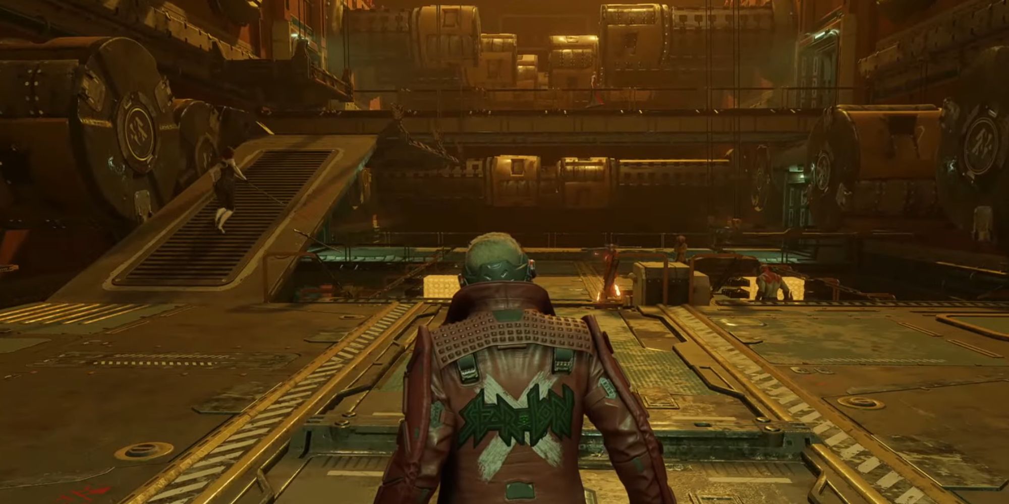 Guardians Of The Galaxy Screenshot Of Starlord Seeing Gamora Running Away