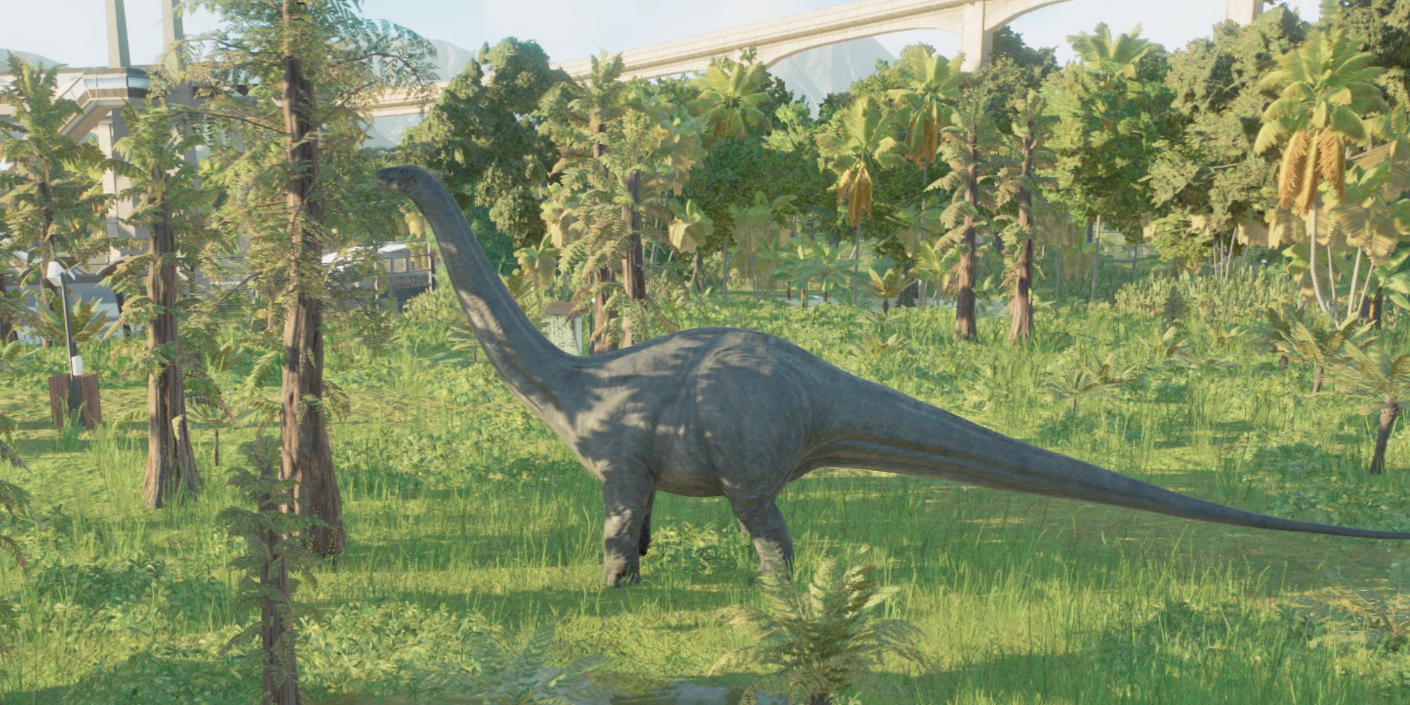 JWE2 dinosaur by a ranger post