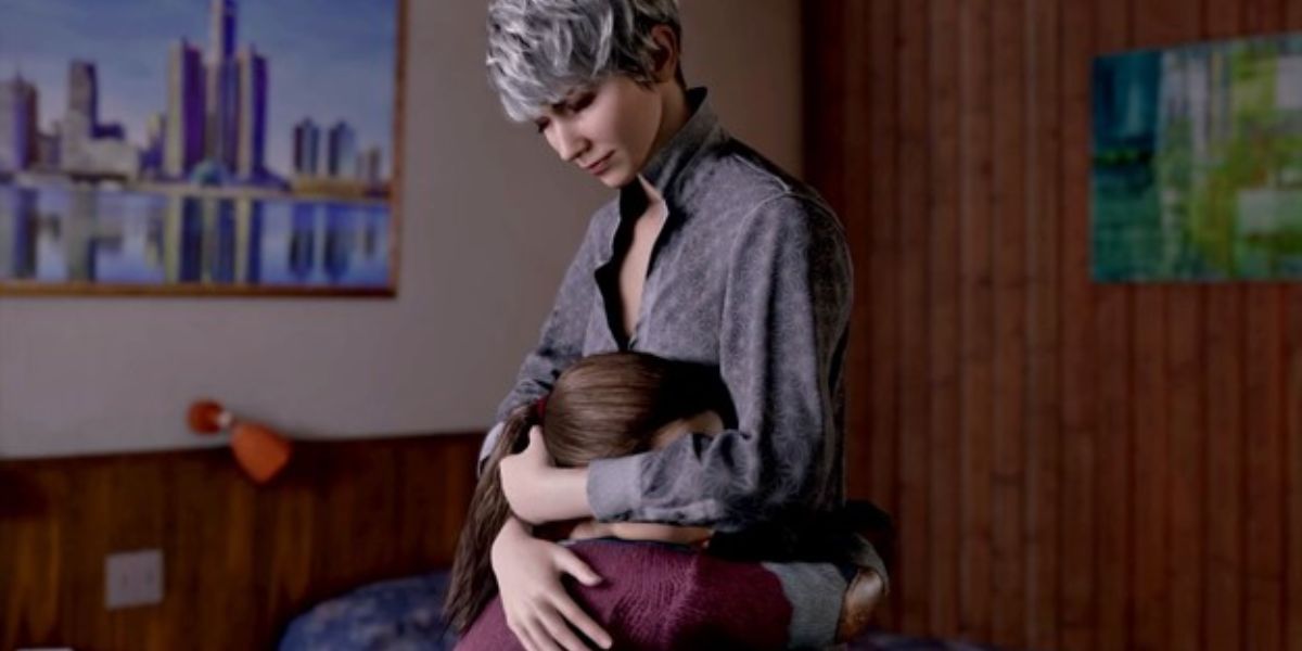 Kara hugs Alice in Detroit Become Human