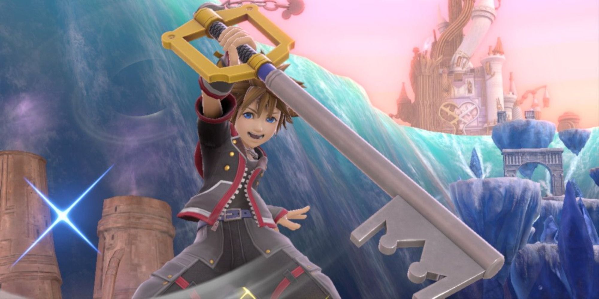 Sora from Kingdom Hearts wielding the Keyblade in Super Smash Bros. Ultimate