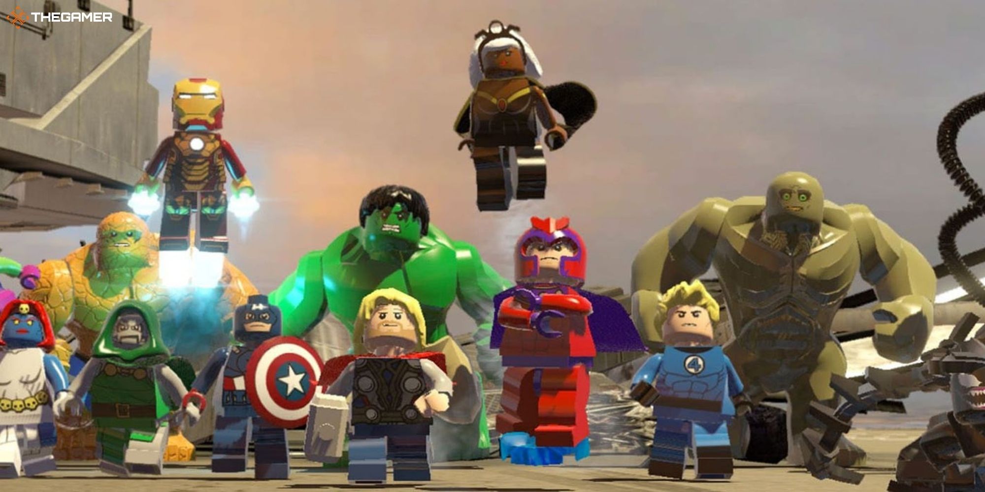 LEGO Marvel Superheroes - a bunch of superheroes lined up