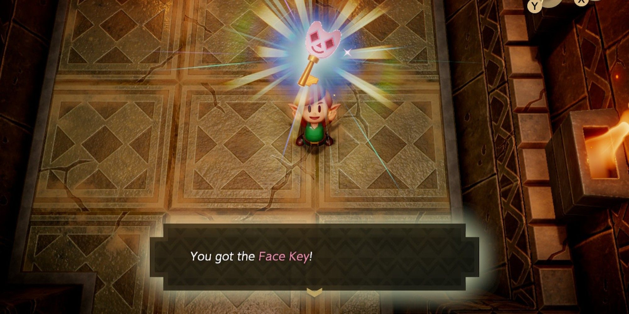link receiving the face key