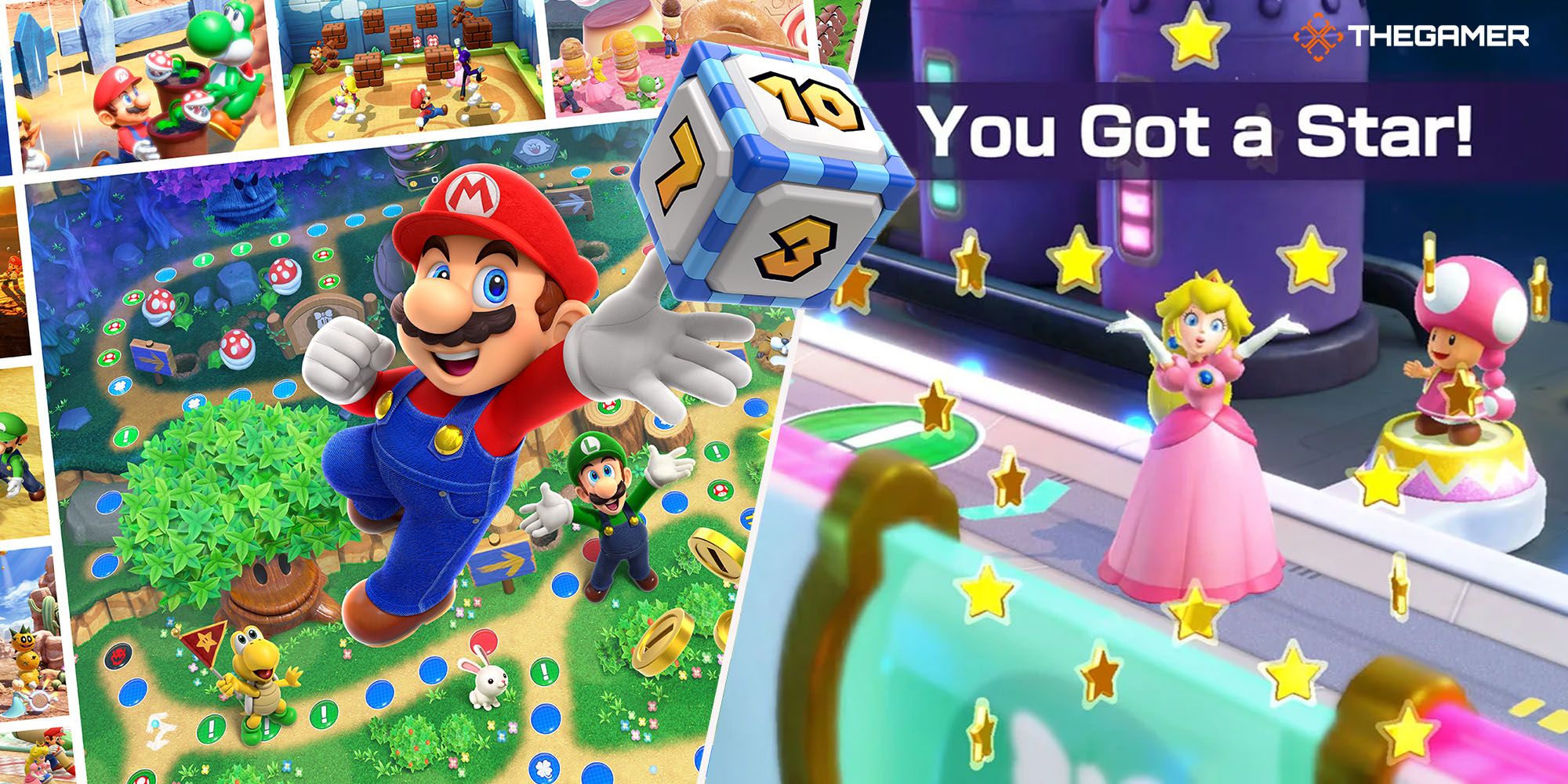 Mario party Superstars collage
