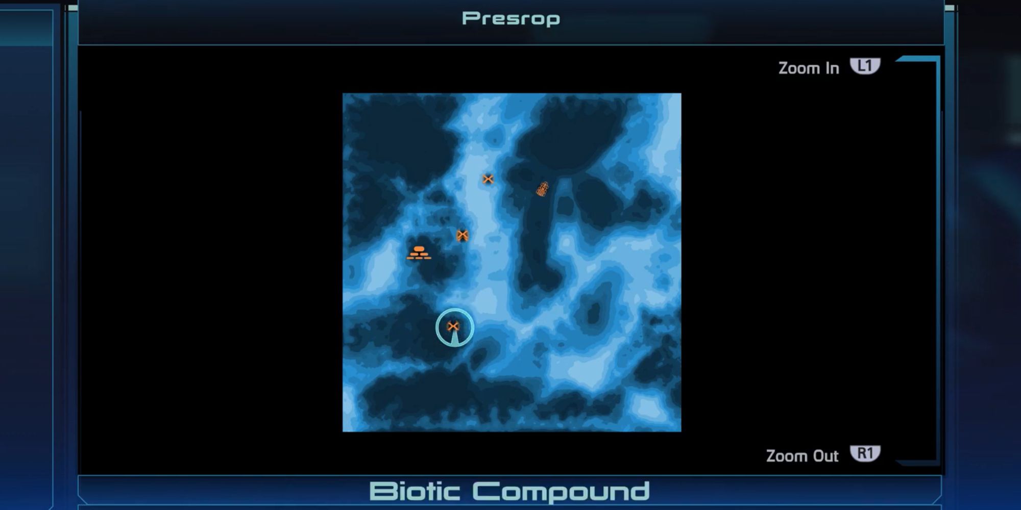 Mass Effect Screenshot Of Biotic Compound Location