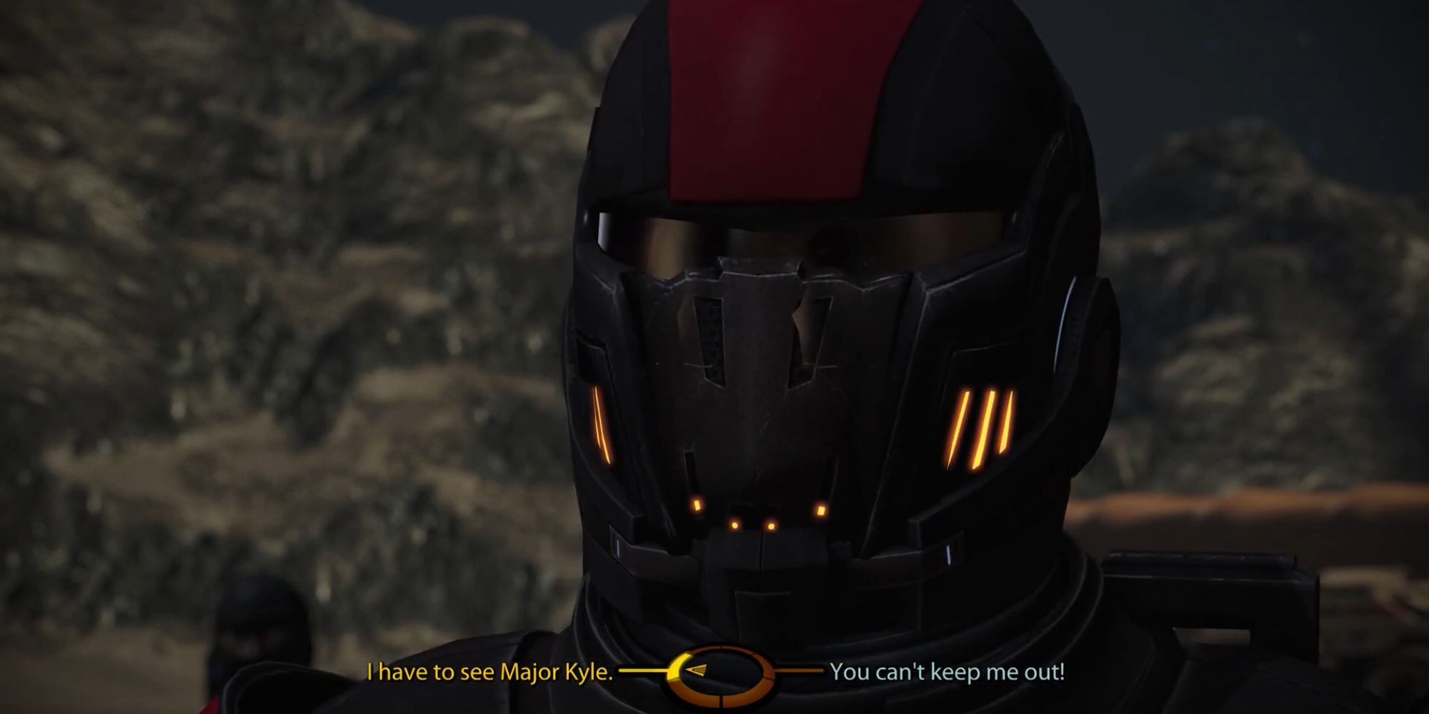 Mass Effect Screenshot Of Shepard Asking About Major Kyle