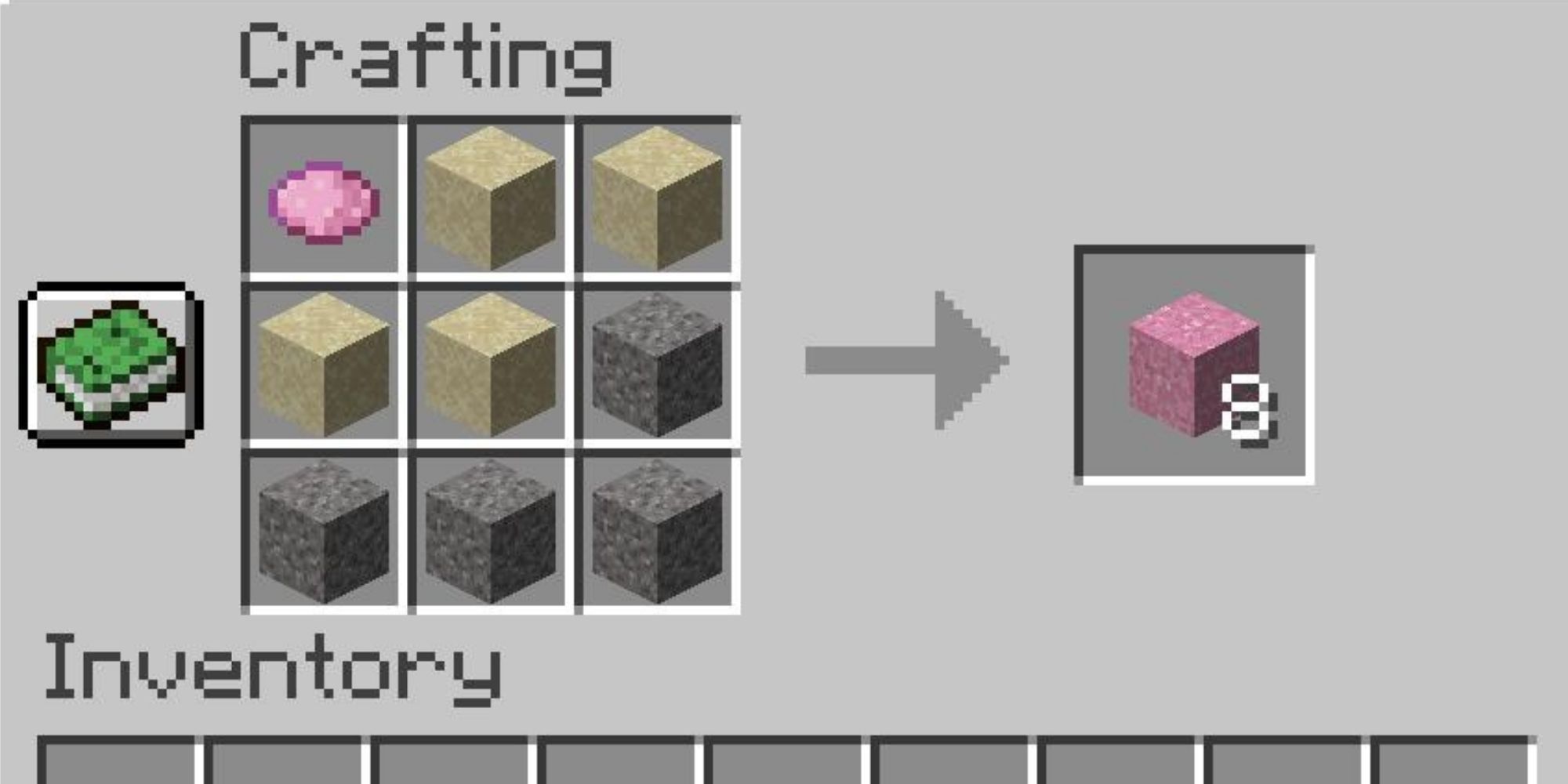 Minecraft - Crafting Bench Menu For Making Concrete Powder