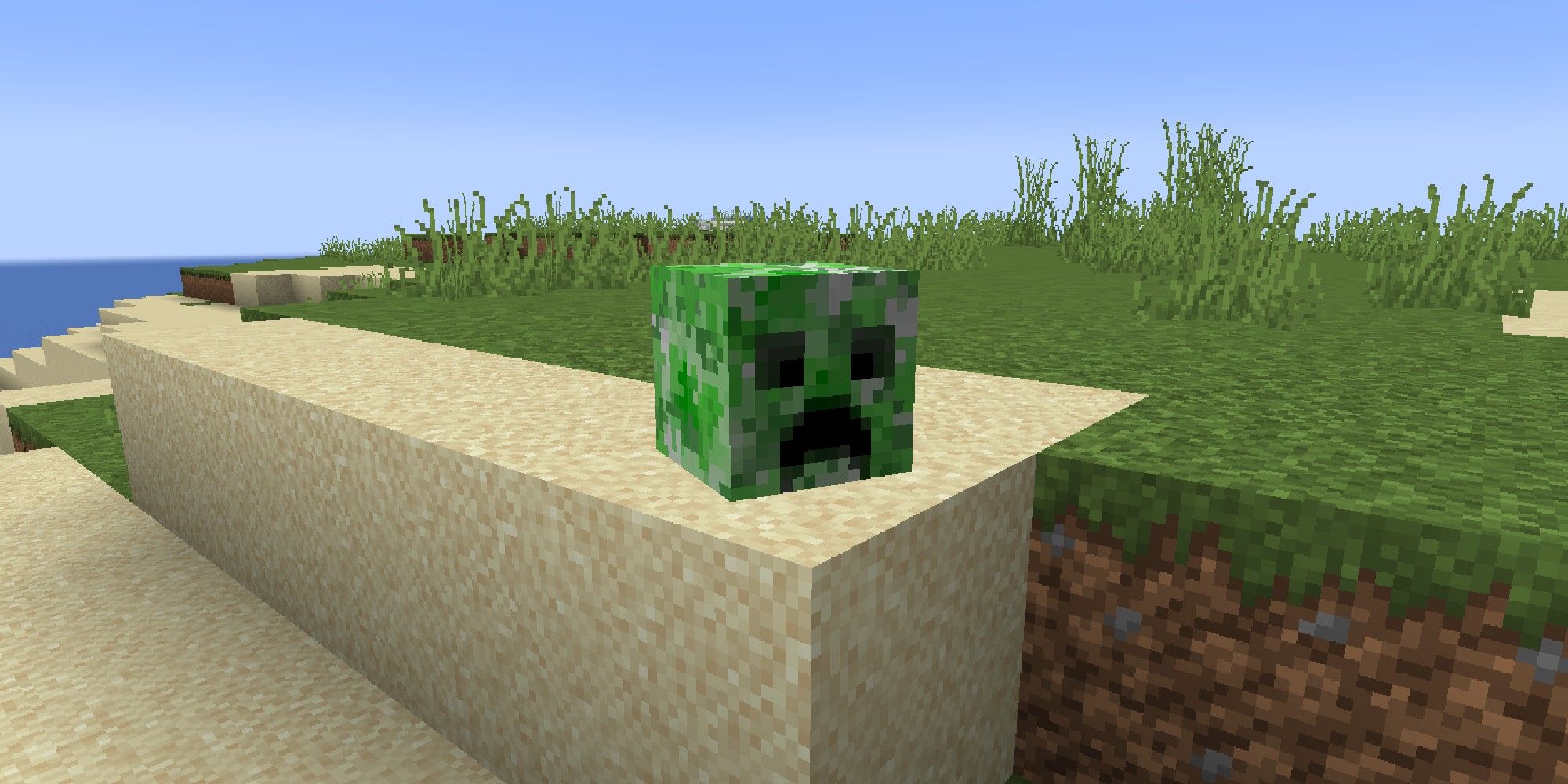 creeper head placed on sand