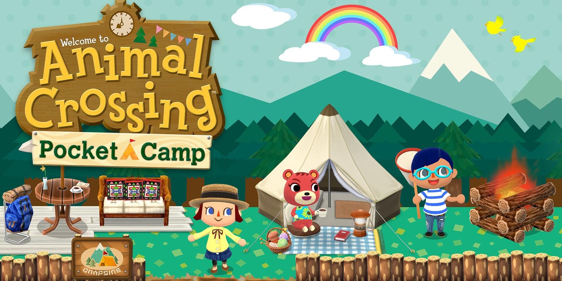 A promotional image from Animal Crossing: Pocket Camp.