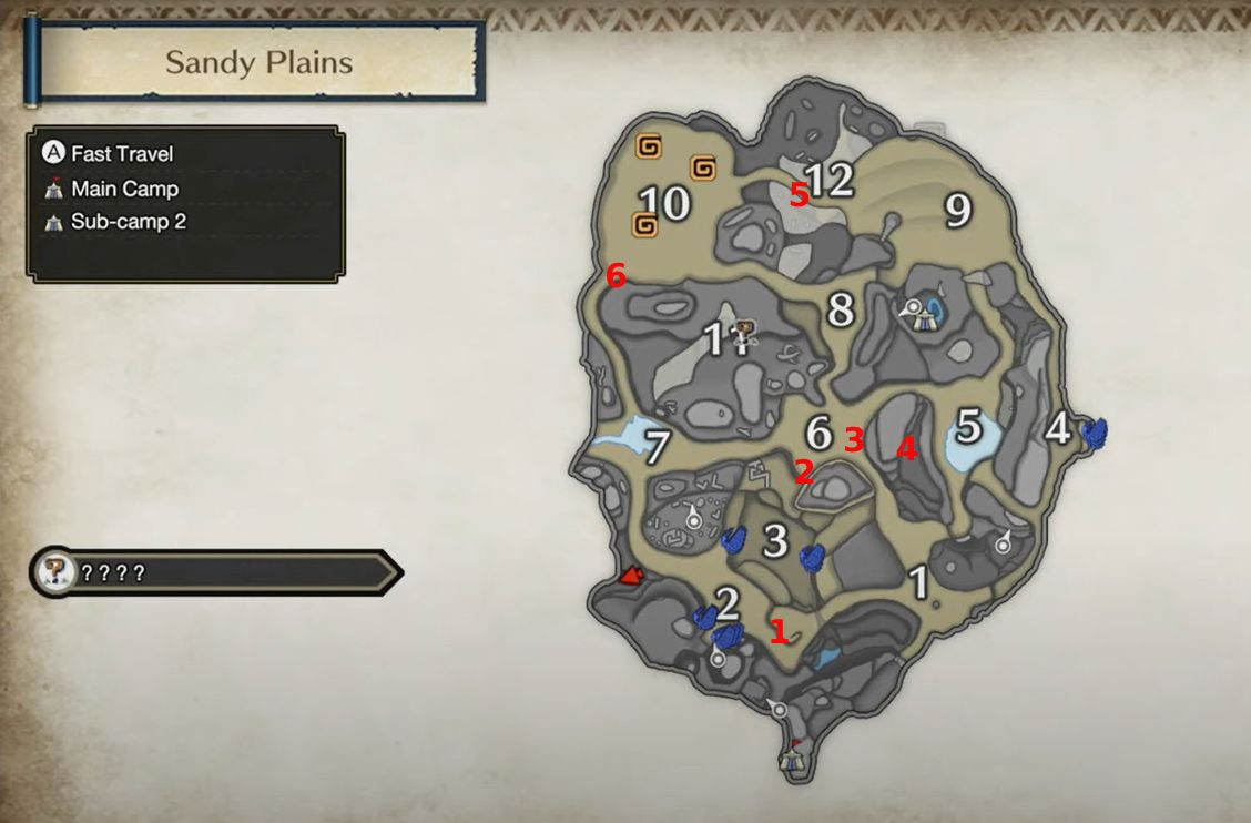 Find Carbalite Ore in Sandy Plains Monster Hunter Rise 