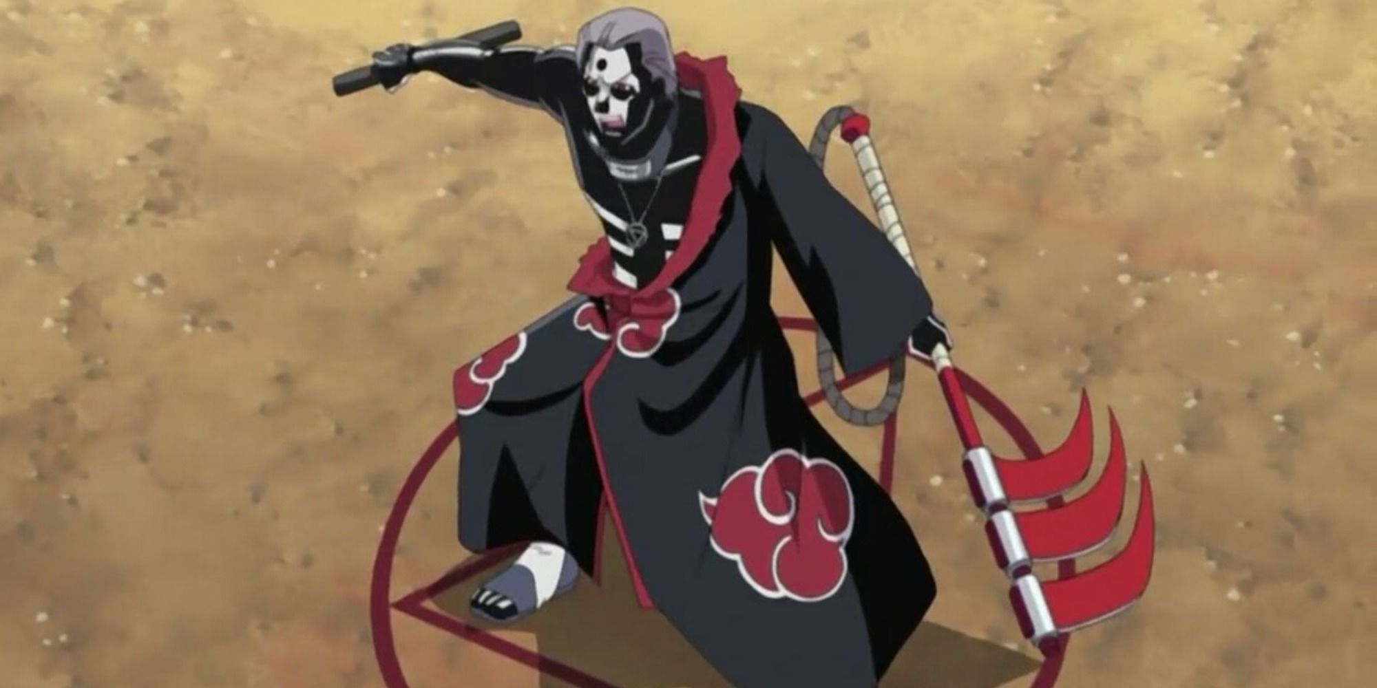 Hidan performing his ritual in Naruto.