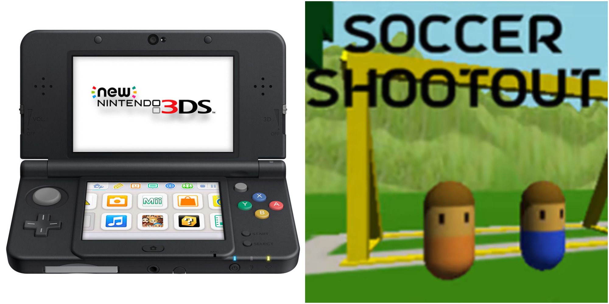 New Nintendo 3DS console & Soccer Shootout game