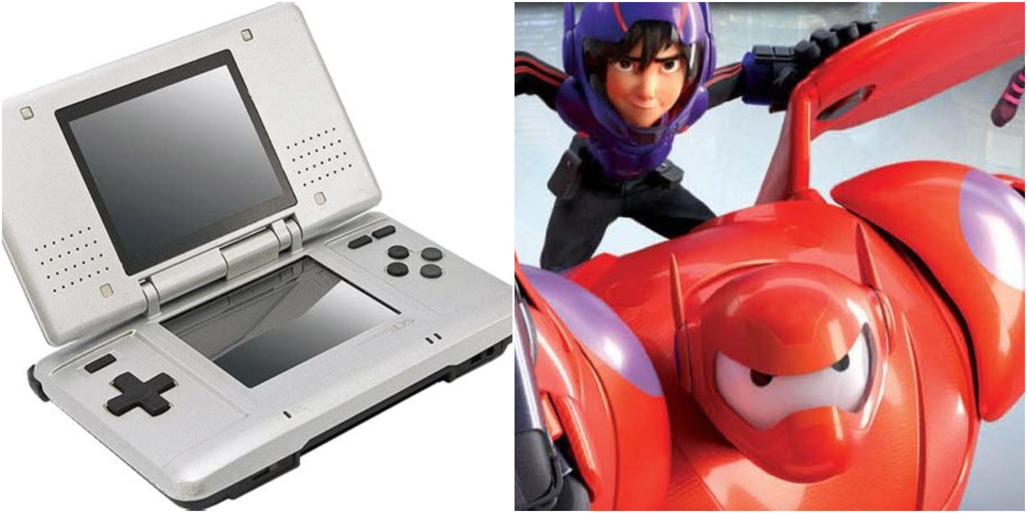 Nintendo DS console and Big Hero 6: Battle in the Bay Game