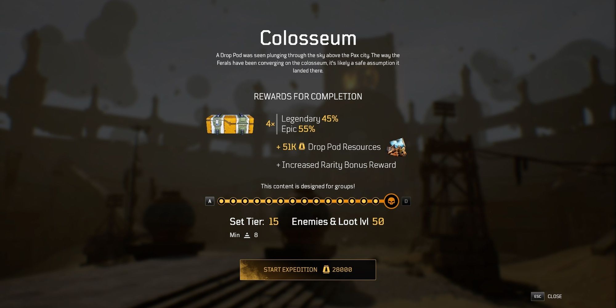 Outriders Colosseum Expedition Guide