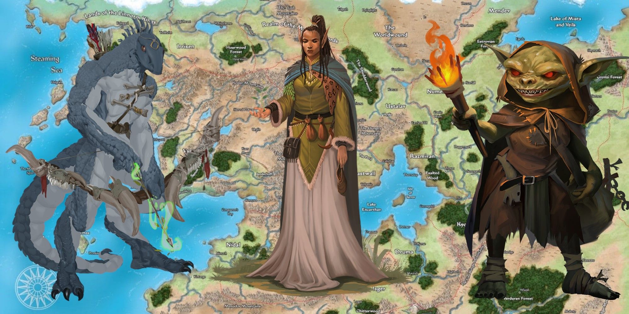 Pathfinder Golarion Map Characters